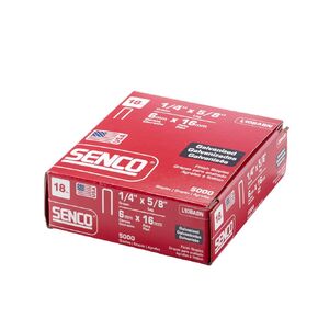 Senco L10BABN 18 Gauge by 1/4" Crown by 5/8" Electro Galvanized Staples (5, 000per Box)