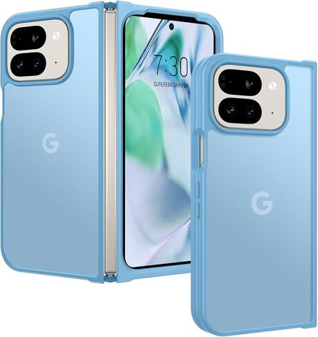 BENTOBEN for Google Pixel 9 Pro Fold Case, Translucent Matte Reveal Logo Slim Thin Shockproof Anti-Yellow Lightweight Women Men Boys Girls Protective Phone Cover Cases for Pixel 9 Pro Fold 8.0", Black in Kuwait