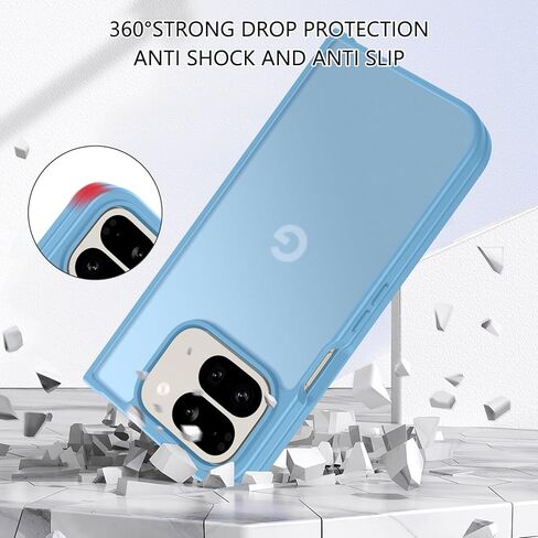 BENTOBEN for Google Pixel 9 Pro Fold Case, Translucent Matte Reveal Logo Slim Thin Shockproof Anti-Yellow Lightweight Women Men Boys Girls Protective Phone Cover Cases for Pixel 9 Pro Fold 8.0", Black in Kuwait