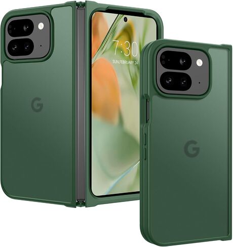 BENTOBEN for Google Pixel 9 Pro Fold Case, Translucent Matte Reveal Logo Slim Thin Shockproof Anti-Yellow Lightweight Women Men Boys Girls Protective Phone Cover Cases for Pixel 9 Pro Fold 8.0", Black in Kuwait