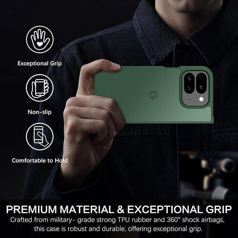 BENTOBEN for Google Pixel 9 Pro Fold Case, Translucent Matte Reveal Logo Slim Thin Shockproof Anti-Yellow Lightweight Women Men Boys Girls Protective Phone Cover Cases for Pixel 9 Pro Fold 8.0", Black in Kuwait