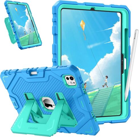 Fintie Case for iPad Pro 11-inch M4 (2024) (Model Number: A2836/A2837/A3006), Fully-Body Rugged Heavy Duty Shockproof Protective Case with Built-in Kickstand for Kids, Purple in Kuwait