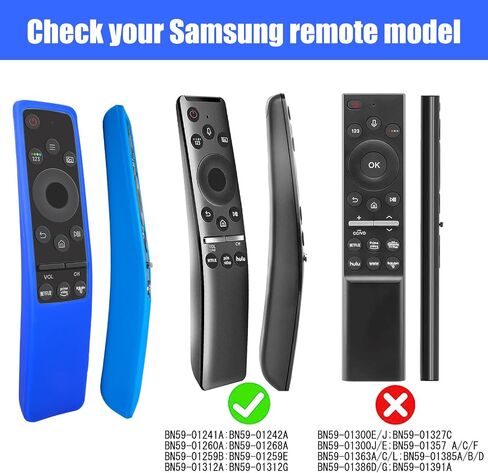 2 Pack Cover for Samsung Remote Silicone Protective Case Compatible with Samsung TV Remote Control Cover BN59 Series Glow in The Dark Remote Skin Sleeve (Glow Green + Glow Blue) in Kuwait