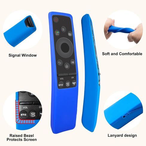 2 Pack Cover for Samsung Remote Silicone Protective Case Compatible with Samsung TV Remote Control Cover BN59 Series Glow in The Dark Remote Skin Sleeve (Glow Green + Glow Blue) in Kuwait