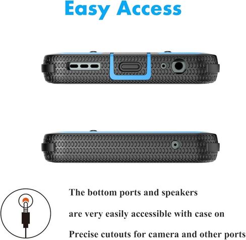 Njjex for Moto G 5G 2024 Case, for Motorola Moto G 5G 2024 Phone Holster Case, [Nbeck] Shockproof Heavy Duty Built-in Screen Protector Rugged Swivel Belt Clip Holster Kickstand Hard Cover [Black] in Kuwait