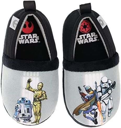STAR WARS Slippers, Mismatch Family Slide Slippers, Memory Foam Cushioning, Indoor/Outdoor Stormtrooper Princess Leia R2-D2,Boba Fett Toddler,Kids and Adult sizes in Kuwait