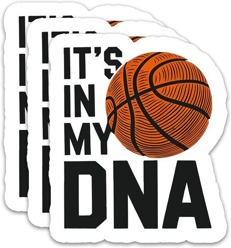 (3Pcs) Love Basketball Sticker Basketball Heart Sticker Basketball Accessories Basketball Lover Basketball Decals, Waterproof Vinyl Decal for Book Laptop Phone Tumbler Water Bottle, 3" x 1.4" in Kuwait