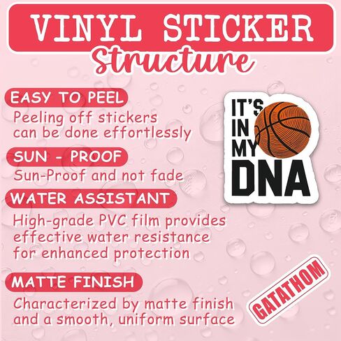 (3Pcs) Love Basketball Sticker Basketball Heart Sticker Basketball Accessories Basketball Lover Basketball Decals, Waterproof Vinyl Decal for Book Laptop Phone Tumbler Water Bottle, 3" x 1.4" in Kuwait