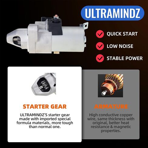 17844N Starter for Honda CRV 2002 2003 2004 2005 2006 L4 2.4L 31200-PPA-A04 31200-PPA-505 31200-PPA-A01 31200-PPA-A02 31200-PPA-A03 PPA3M 410-54104 410-54104R 336-1955 SM-61206 SMU0416 in Kuwait