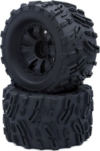 RC Truck 2.8 "Tires and Wheel Rim 12mm Hex Compatible for1/10 HPI HSP Savage XS TM Flux ARRMA 1/10 Gorgon KDM.Racing Successor HNR H9801 Mars Off Road Monster,2Pack in Kuwait