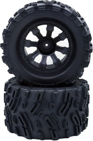 RC Truck 2.8 "Tires and Wheel Rim 12mm Hex Compatible for1/10 HPI HSP Savage XS TM Flux ARRMA 1/10 Gorgon KDM.Racing Successor HNR H9801 Mars Off Road Monster,2Pack in Kuwait