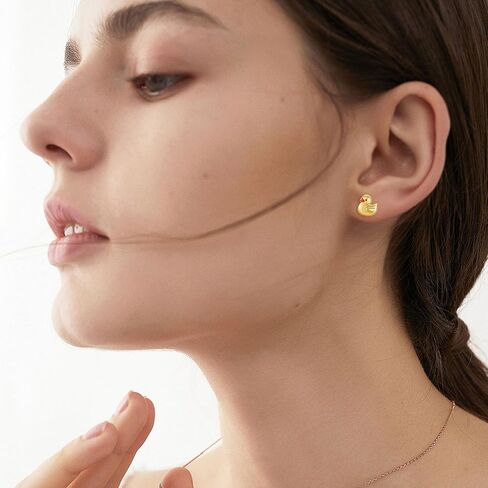 Chicken Earrings S925 Sterling Silver Chicken Turkey Stud Earrings Cute Chicken Jewelry for Women for Chicken Lovers in Kuwait