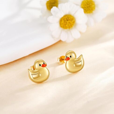 Chicken Earrings S925 Sterling Silver Chicken Turkey Stud Earrings Cute Chicken Jewelry for Women for Chicken Lovers in Kuwait