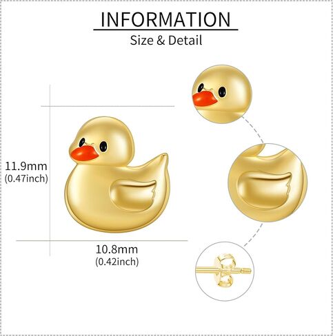 Chicken Earrings S925 Sterling Silver Chicken Turkey Stud Earrings Cute Chicken Jewelry for Women for Chicken Lovers in Kuwait