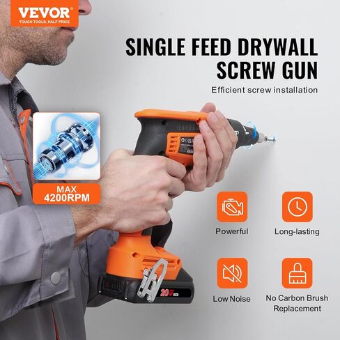 VEVOR Cordless Screwdriver,4V 7Nm Electric Screwdriver Rechargeable Set with 12 Accessory Kit and Charging Cable,Screw Gun with 20+1 Torque Setting & Twistable Handle for Home DIY. in Kuwait