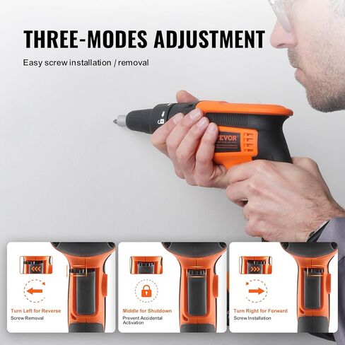 VEVOR Cordless Screwdriver,4V 7Nm Electric Screwdriver Rechargeable Set with 12 Accessory Kit and Charging Cable,Screw Gun with 20+1 Torque Setting & Twistable Handle for Home DIY. in Kuwait