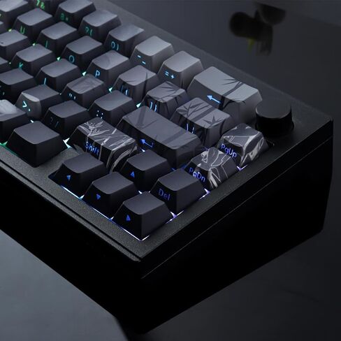 Tsungup PBT Side Side Keycaps ، 135 Keys Dye Sub Shine من خلال مجموعة Keycap ، الرمادي الأبيض الحبر المخصص Keycaps keycaps keycaps لمفاتيح مفاتيح الكرز MX in Kuwait