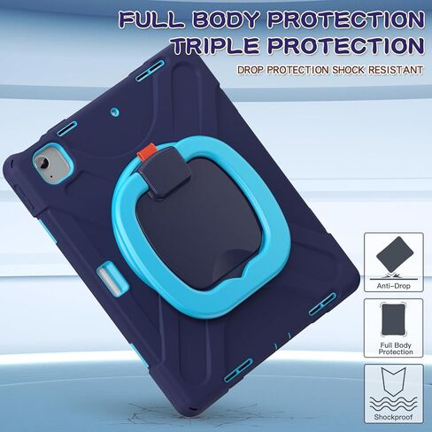 SCSVPN Case for iPad Air 13 inch M4/M3/M2 (2026/2025/2024) & iPad Pro 12.9 Case 6th/5th/4th/3rd Gen 2022 2021 2020 2018, Protective Cover with Pencil Holder-Stand-Handle-Shoulder Strap, Emerald Green in Saudi Arabia