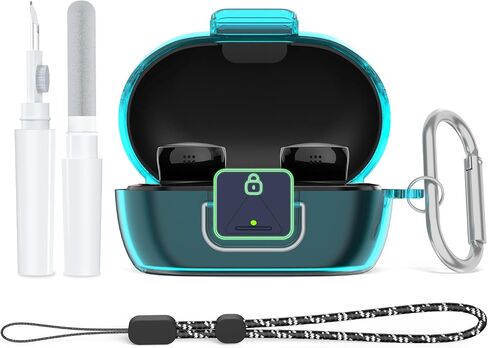 [قفل آمن] لحالة أذن Bose New Headcomfort ، غلاف حالة واقية من TPU واضحة لـ TPU لـ Bose New QuietComfort مع مجموعة Cleaning Kit & Keychain & Lanyard (Clear Gray) in Kuwait