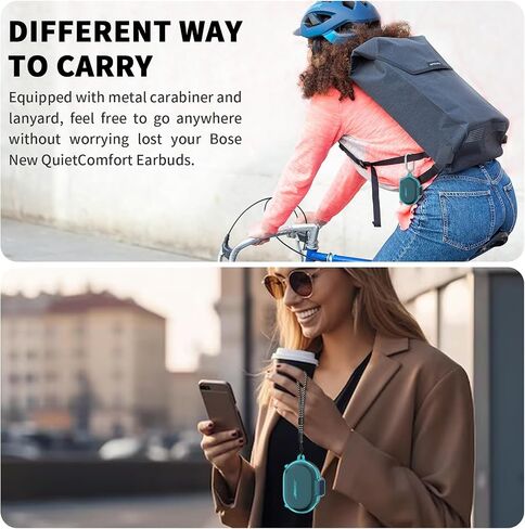 [قفل آمن] لحالة أذن Bose New Headcomfort ، غلاف حالة واقية من TPU واضحة لـ TPU لـ Bose New QuietComfort مع مجموعة Cleaning Kit & Keychain & Lanyard (Clear Gray) in Kuwait