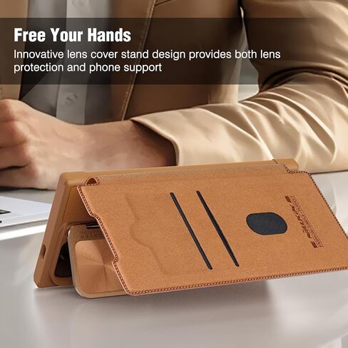Nillkin for Samsung Galaxy S25 Ultra Wallet Case مع غطاء الكاميرا ، [حماية العدسة] Premium Leather Slim Slim Slichproof Hard Cover Flip Flip Flip for Galaxy S25 Ultra 6.8 '' Black in Kuwait