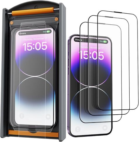 3 عبوة لـ iPhone 16 Pro Max 6.9 بوصة واقي شاشة زجاجي ، مقصورة خالية من الغبار ، وضع توليني ، خالي in Kuwait