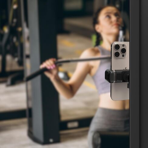 Magnetic Phone Holder for Gym,Gym Magnetic Phone Holder Mount,Essential Fitness Equipment for Gyms,360 Degree Adjustable,Compatible with 4-7" Smartphones (GMPH-02) in Kuwait