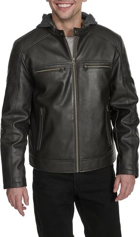 Levi's Men's Faux Leather Racer Jacket in Saudi Arabia
