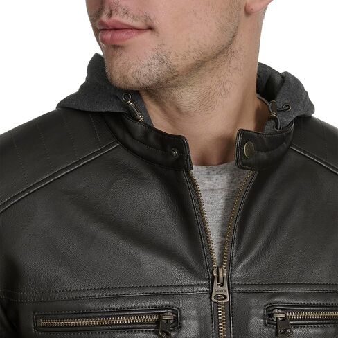 Levi's Men's Faux Leather Racer Jacket in Saudi Arabia