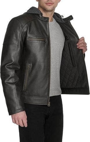 Levi's Men's Faux Leather Racer Jacket in Saudi Arabia