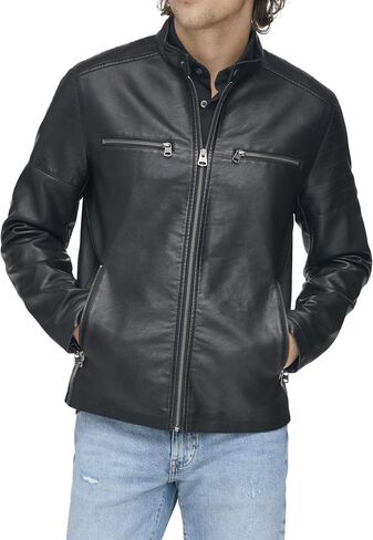 Levi's Men's Faux Leather Racer Jacket in Saudi Arabia