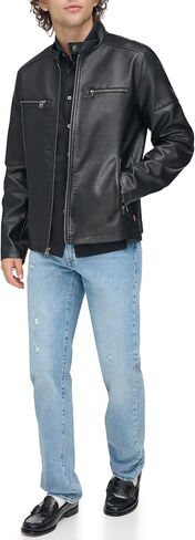 Levi's Men's Faux Leather Racer Jacket in Saudi Arabia
