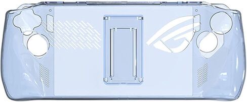 حالة وقائية واضحة متوافقة مع ASUS ROG Ally المحمولة ، الشفافة الصلبة الغلاف الوقائي قبضة الاكتمالات المضادة للبقاء مع حامل قابلة للطي ل ROG Ally Gamepad (Clear & Black) in Kuwait