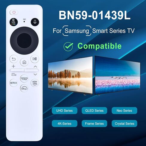 BN59-01432A البديل الصوتي الشمسي عن بديل عن بديل لتلفزيون Samsung مع خلية شمسية قابلة لإعادة الشحن ، متوافق مع Samsung the Frame Crystal UHD Series Neo Qled 8K HDR Ultra HD TVS ، VG-TM2360E in Kuwait