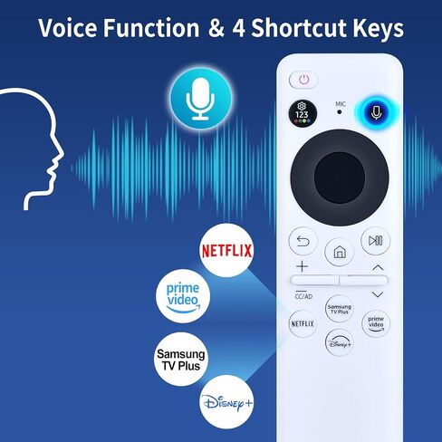 BN59-01432A البديل الصوتي الشمسي عن بديل عن بديل لتلفزيون Samsung مع خلية شمسية قابلة لإعادة الشحن ، متوافق مع Samsung the Frame Crystal UHD Series Neo Qled 8K HDR Ultra HD TVS ، VG-TM2360E in Kuwait