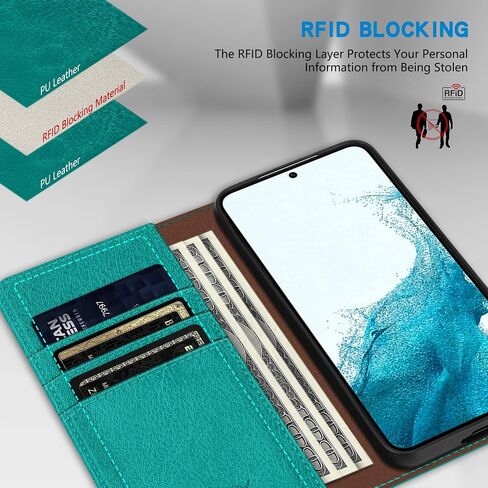 ZZXX for Samsung Galaxy S23 FE Wallet Case with [RFID Blocking] Card Slot Stand Strong Magnetic Leather Flip Fold Protective Phone Case for Samsung Galaxy S23 FE Case Wallet(Black-6.4 inch) in Kuwait