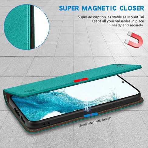 ZZXX for Samsung Galaxy S23 FE Wallet Case with [RFID Blocking] Card Slot Stand Strong Magnetic Leather Flip Fold Protective Phone Case for Samsung Galaxy S23 FE Case Wallet(Black-6.4 inch) in Kuwait