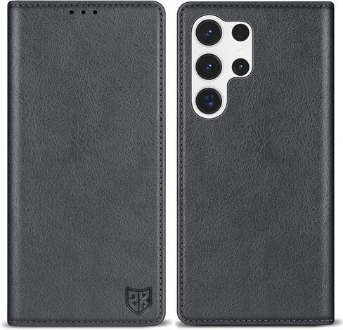 ZZXX for Samsung Galaxy S23 FE Wallet Case with [RFID Blocking] Card Slot Stand Strong Magnetic Leather Flip Fold Protective Phone Case for Samsung Galaxy S23 FE Case Wallet(Black-6.4 inch) in Kuwait