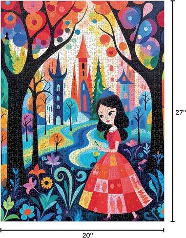 الأميرة والقلعة السحرية من كروس آند جلوري - أحجية الصور المقطوعة 1000 قطعة، عمل فني خيالي نابض بالحياة، صديق للبيئة، لمسة نهائية من الساتان الفاخر، مثالية لمحبي الألغاز والليالي العائلية in Kuwait