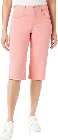 Gloria Vanderbilt Women's Lorelai Mid Rise Skimmer Short with Hem Detailing Standard in Saudi Arabia