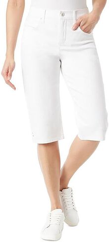Gloria Vanderbilt Women's Lorelai Mid Rise Skimmer Short with Hem Detailing Standard in Saudi Arabia