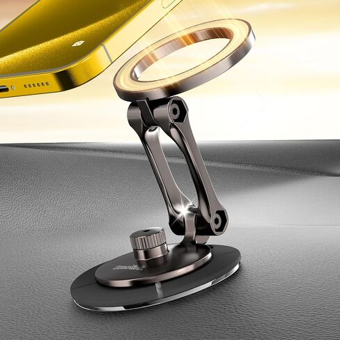 Smolink Magnetic Car Phone Holder, for Magsafe Car Mount Never Drop, Universal 360°Pro Adjustable Car Phone Holder Mount for iPhone 16 Pro Max 15 14 13 Series All Phones, Grey in Kuwait