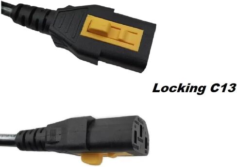 IEC LOCKING C14 إلى IEC Locking C13 Secure Power Scar لـ PDU in Kuwait