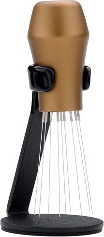 أداة توزيع WDT Normcore مع Stand V3 ، تقنية توزيع WEISS ، 9 Prong Needle Espresso Eritrer ، مقبض خشب الجوز الأمريكي in Kuwait