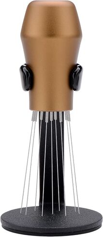 أداة توزيع WDT Normcore مع Stand V3 ، تقنية توزيع WEISS ، 9 Prong Needle Espresso Eritrer ، مقبض خشب الجوز الأمريكي in Kuwait