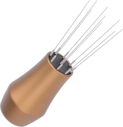 أداة توزيع WDT Normcore مع Stand V3 ، تقنية توزيع WEISS ، 9 Prong Needle Espresso Eritrer ، مقبض خشب الجوز الأمريكي in Kuwait