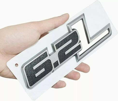 2 Pack 6.2L Liter Side Badge 3D Emblems Engine Sticker Decals Nameplate (Matte Black) in Saudi Arabia