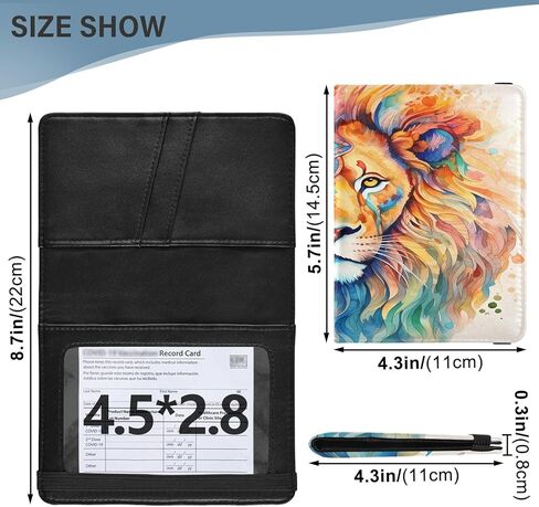 Passport Holder Cover Wallet Vaccine Card Holder Leather Card Case Soccer Or Football Sports Travel Document Organizer in Saudi Arabia