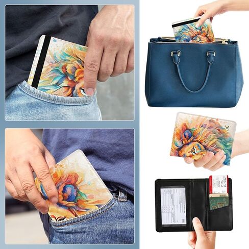 Passport Holder Cover Wallet Vaccine Card Holder Leather Card Case Soccer Or Football Sports Travel Document Organizer in Saudi Arabia