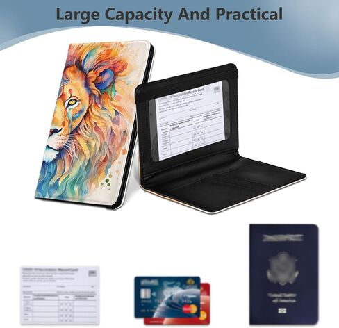 Passport Holder Cover Wallet Vaccine Card Holder Leather Card Case Soccer Or Football Sports Travel Document Organizer in Saudi Arabia
